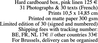 Hard cardboard box, pink linen