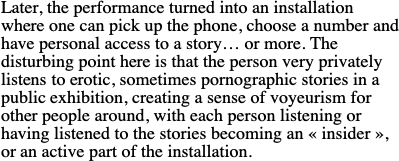 Later, the performance turned into